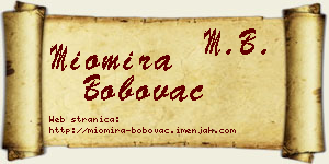 Miomira Bobovac vizit kartica